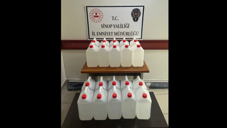 Sinop'ta 100 Litre Etil Alkol Ele Geçirildi