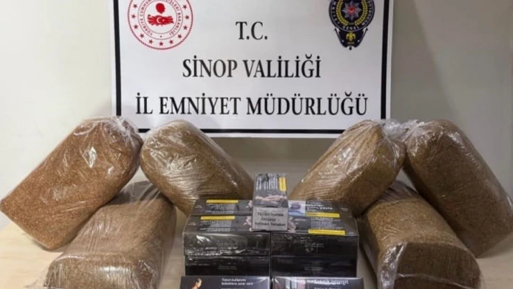 Sinop'ta 30 Kilo Tütün Ve 3 Bin Makaron Ele Geçirildi