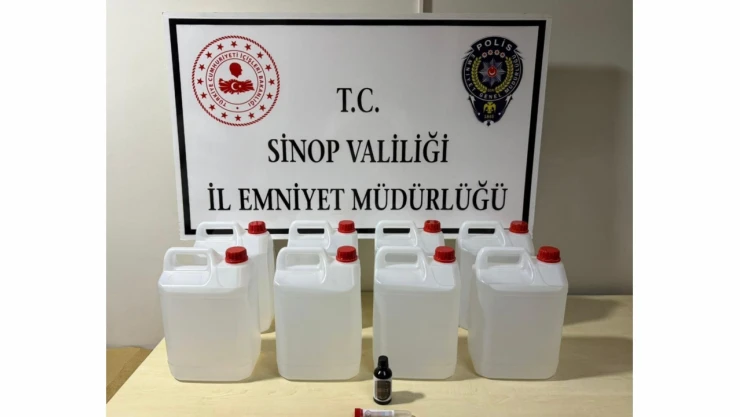 Sinop'ta 40 Litre Etil Alkol Ele Geçirildi