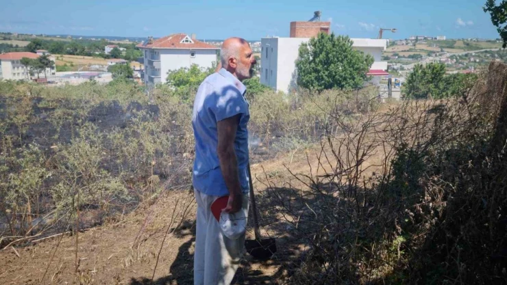 Sinop'ta Çöp Yangını Otlara Sıçradı
