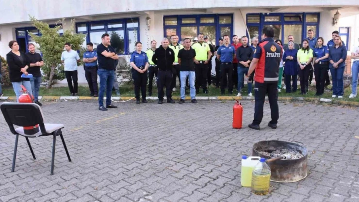 Emniyet Personeline Yangın Tatbikatı