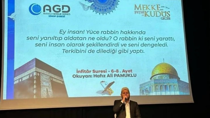 Sinop'ta Mekke'nin Fethi ve Kudüs Gecesi Programı Düzenlendi