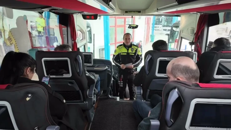 Sinop'ta Şehirlerarası Otobüs Denetimleri