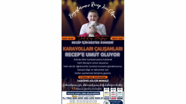 Taşköprü'de Dayanışma Gecesi: Recep İçin Müzik Dolu Akşam