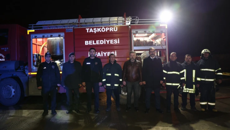 Taşköprü'de Gerçeğini Aratmayan Yangın Tatbikatı