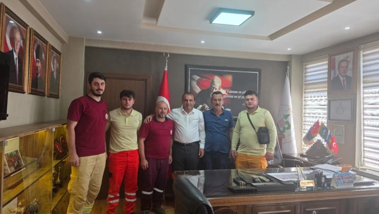 Taşköprü'de Orman Yangın Ekibinden Başkan Yamalı'ya Ziyaret
