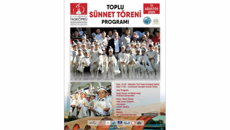 Taşköprü'de Toplu Sünnet Töreni Yapılacak