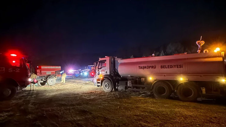 Taşköprü'den Yangın Bölgesine Destek
