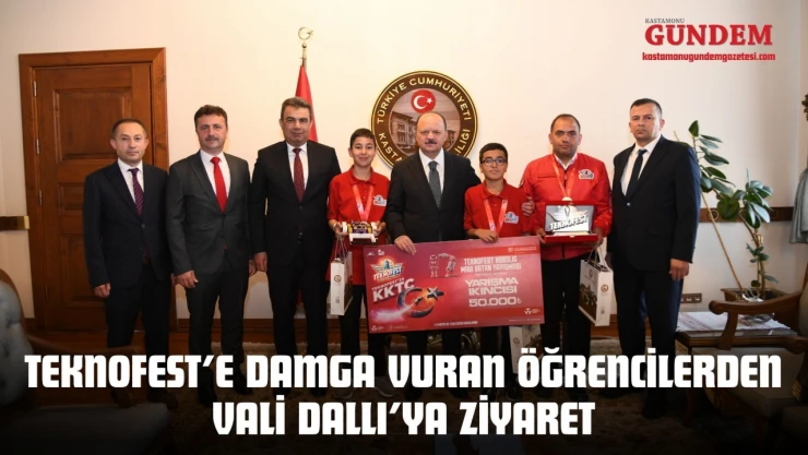 TEKNOFEST'e Damga Vuran Öğrencilerden Vali Dallı'ya Ziyaret