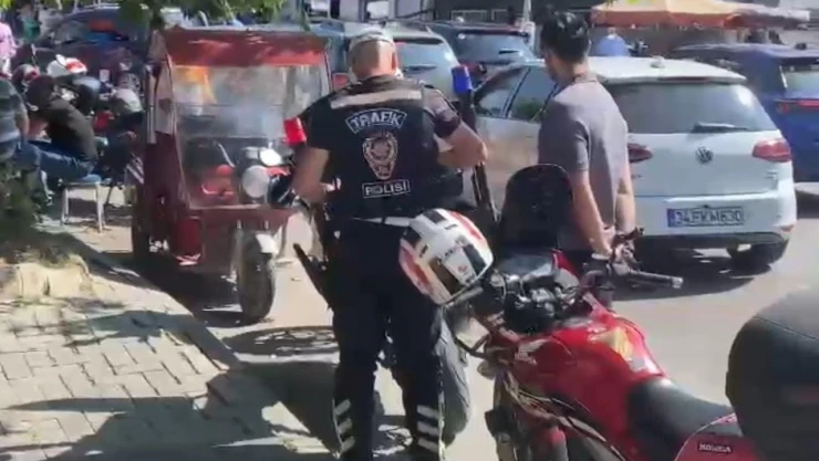 Ters Yönden Gelen Motosiklet Sürücüsüne Para Cezası