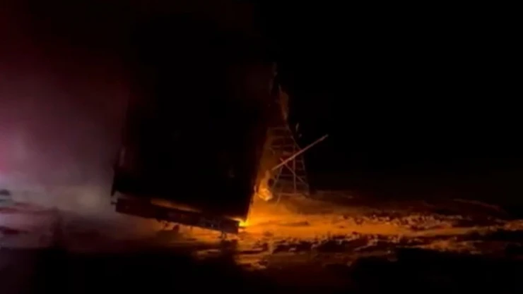 Tır Alev Alev Yandı