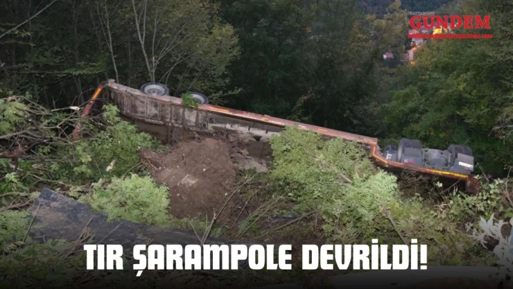 Tır Şarampole Devrildi!