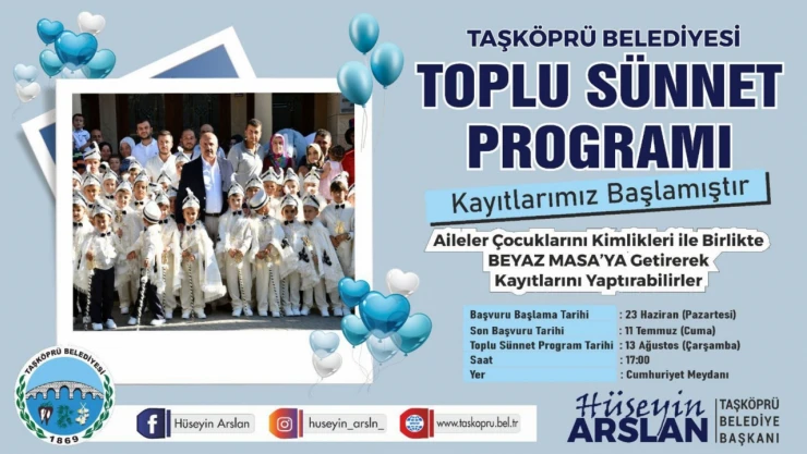 Toplu Sünnet Töreni Kayıtları Başlıyor