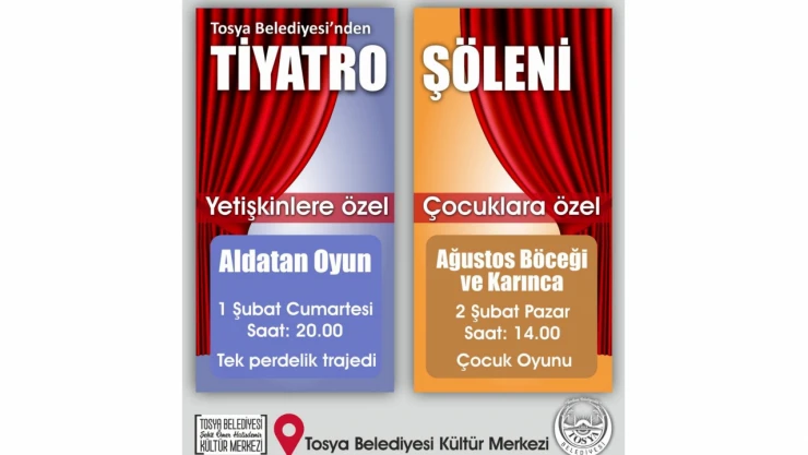 Tosya Belediyesi'nden Tiyatro Etkinliği
