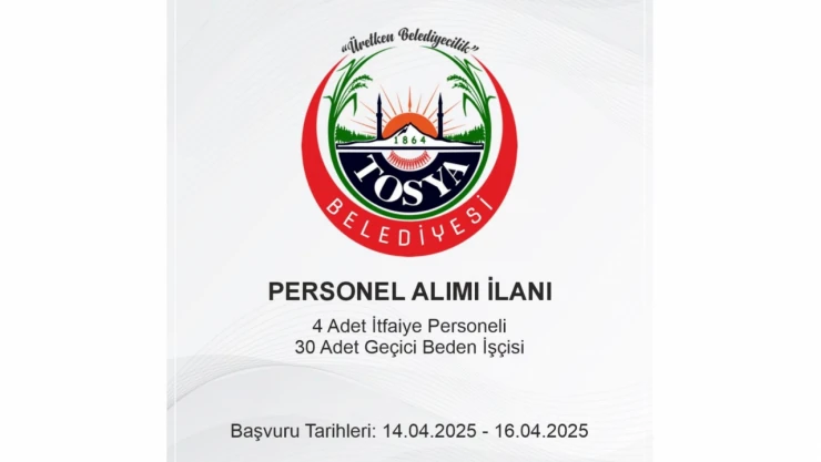 Tosya Belediyesi'ne Personel Alınacak