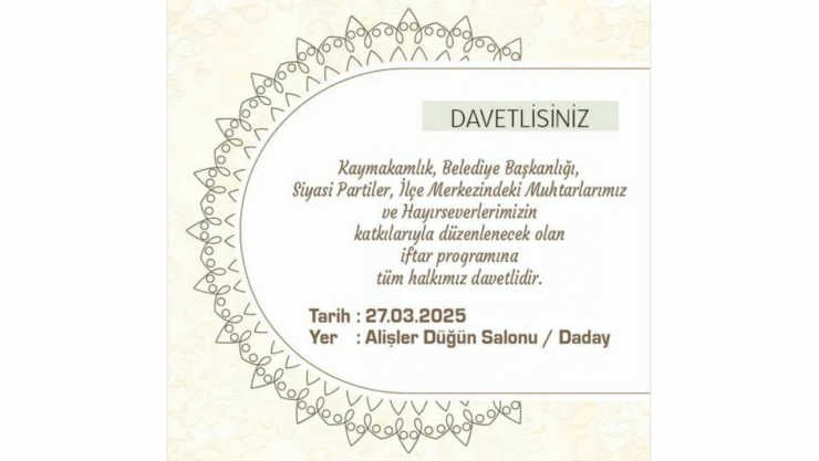 Tüm Vatandaşlar İftar Programına Davet Edildi