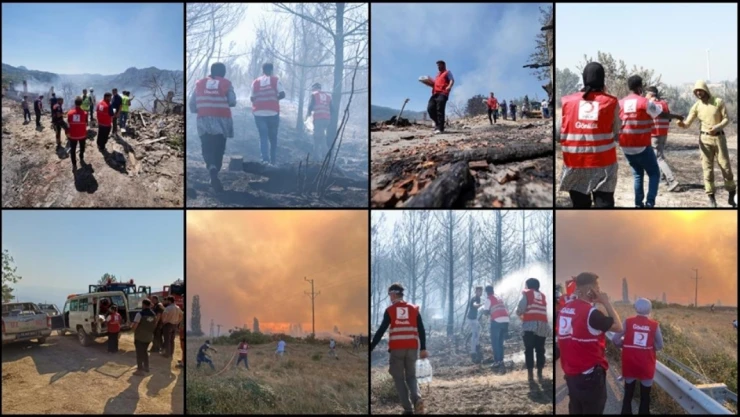 Türk Kızılay, 127 Orman Yangınında Sahada Görev Aldı