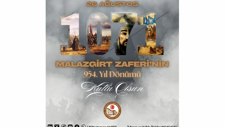 Vali Meftun Dallı: 'Malazgirt Zaferi'mizin 954. Yıldönümü Kutlu Olsun'