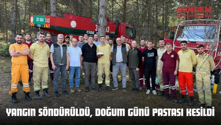 Yangın Söndürüldü, Doğum Günü Pastası Kesildi