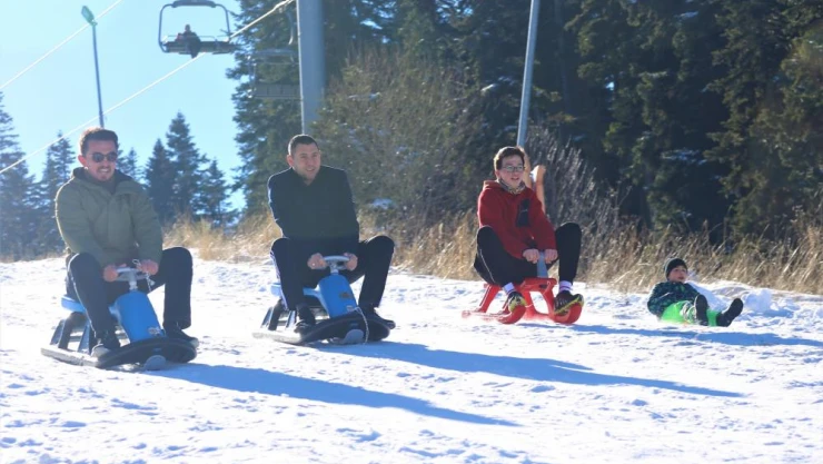 Yeni yılın tadını Ilgaz'da çıkardılar