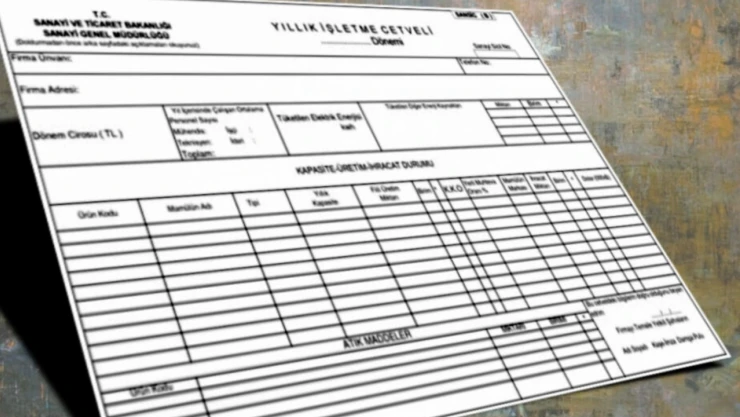 Yıllık İşletme Cetveli Hatırlatması Yapıldı