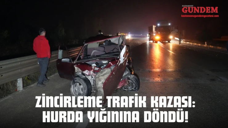 Zincirleme Trafik Kazası: Hurda Yığınına Döndü!