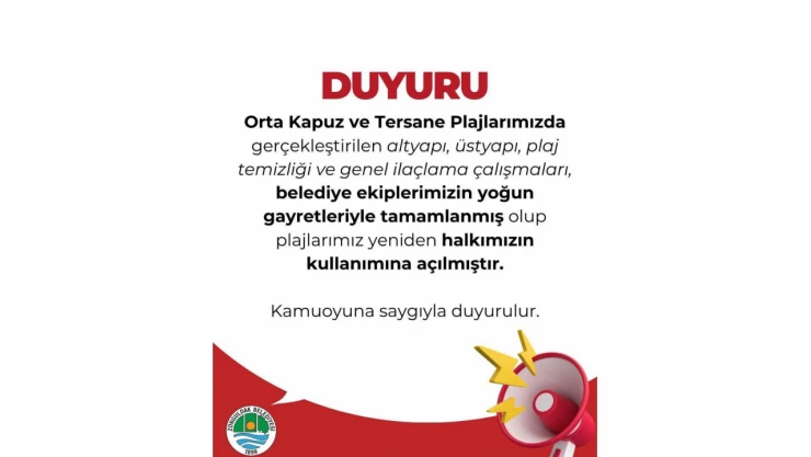 Zonguldak Belediyesi'nden Plaj Duyurusu