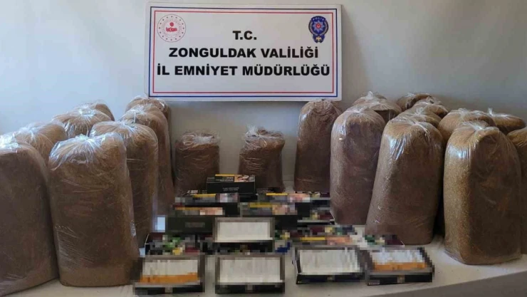 Zonguldak'ta 113 Kilo Kaçak Tütün Ve Makaron Ele Geçirildi