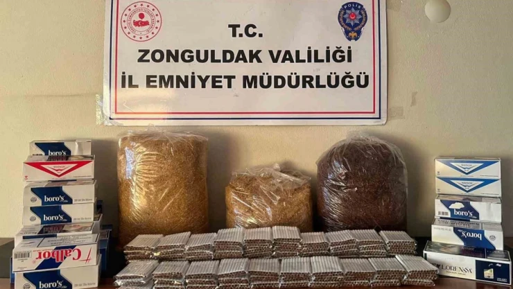 Zonguldak'ta 7 Bin 860 Adet Doldurulmuş Makaron Ele Geçirildi