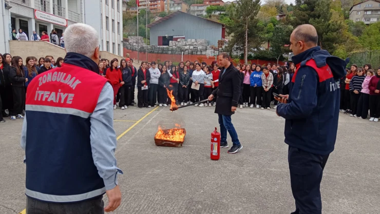 Zonguldak'ta Yangın Söndürme Eğitimi