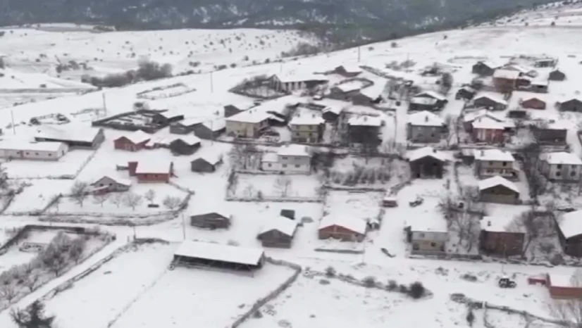 Çankırı'nın Yüksek Kesimlerinde Kar Yağışı Etkili Oluyor
