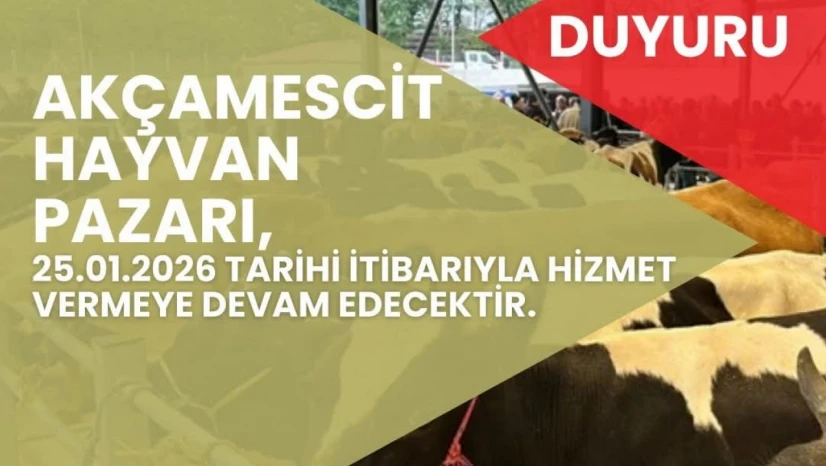 Hayvan Pazarı Yeniden Hizmete Açılacak