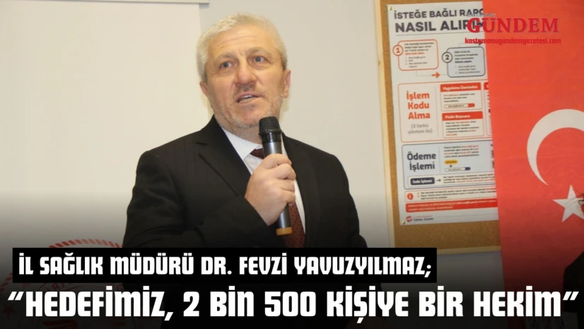 İl Sağlık Müdürü Dr. Fevzi Yavuzyılmaz: 'Hedefimiz, 2 Bin 500 Kişiye Bir Hekim'