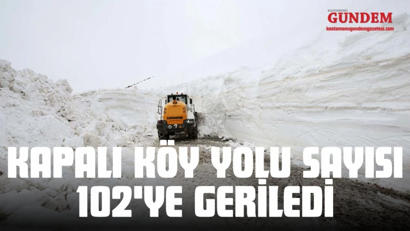 Kapalı Köy Yolu Sayısı 102'ye Geriledi