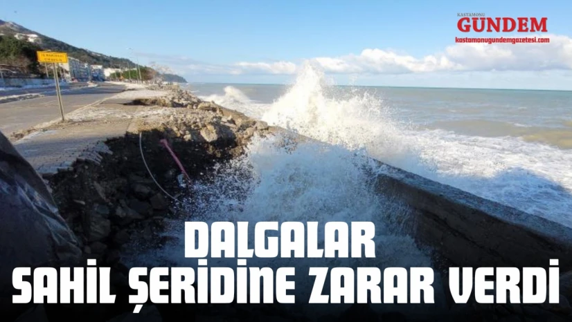 Kastamonu'da Dalgalar Sahil Şeridine Zarar Verdi