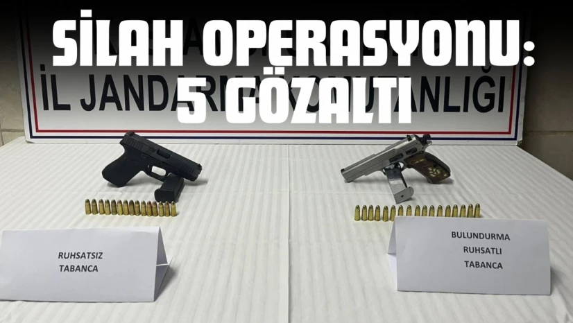 Kastamonu'da Silah Operasyonu: 5 Gözaltı