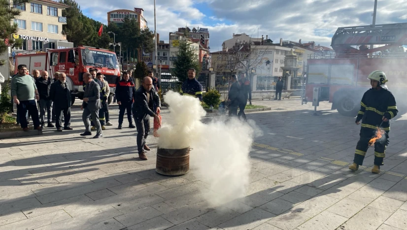 Tosya'da Yangın Tatbikatı