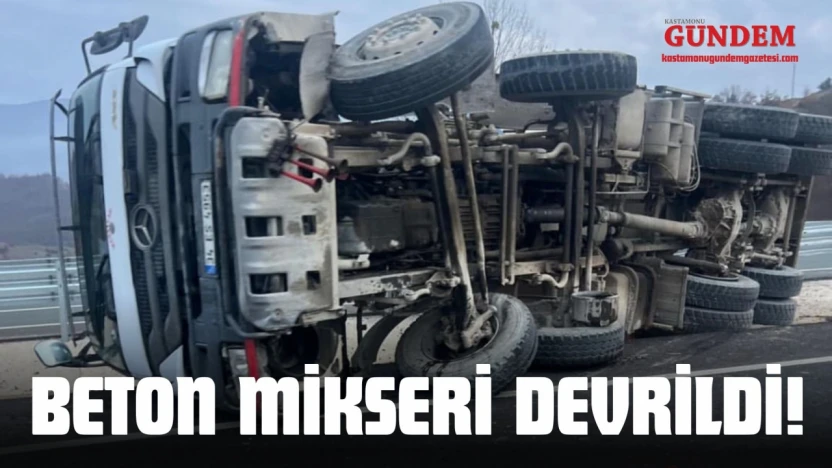 Beton Mikseri Devrildi!