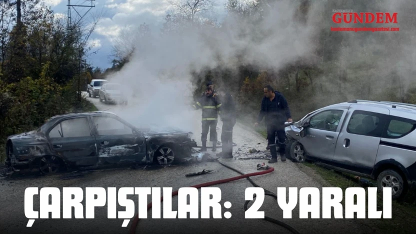 Çarpıştılar: 2 Yaralı