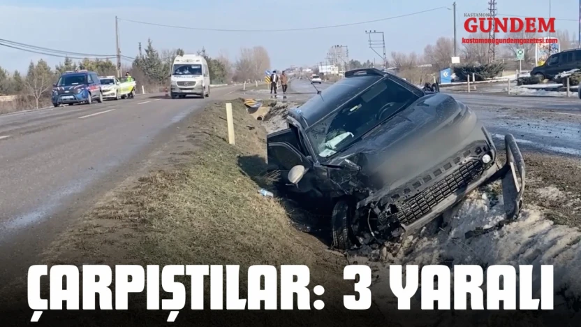 Çarpıştılar: 3 Yaralı