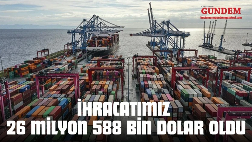 İhracatımız 26 Milyon 588 Bin Dolar Oldu