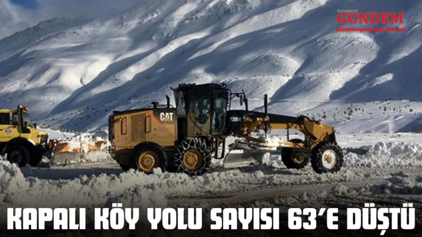 Kapalı Köy Yolu Sayısı 63'e Düştü