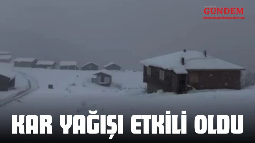 Kastamonu'da Kar Yağışı Etkili Oldu