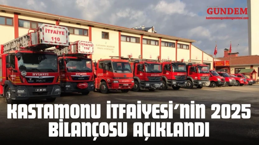 Kastamonu İtfaiyesi'nin 2025 Bilançosu Açıklandı