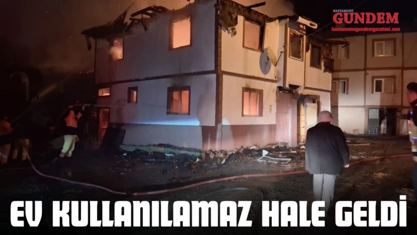 Yangında Ev Kullanılamaz Hale Geldi