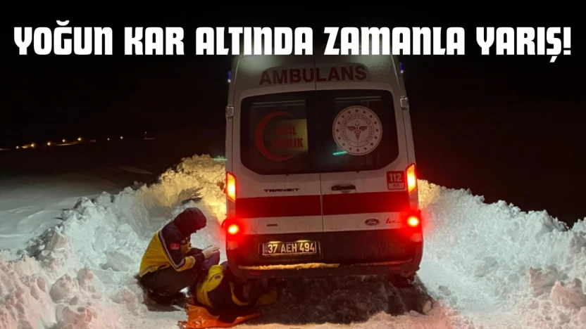 Yoğun Kar Altında Zamanla Yarış!