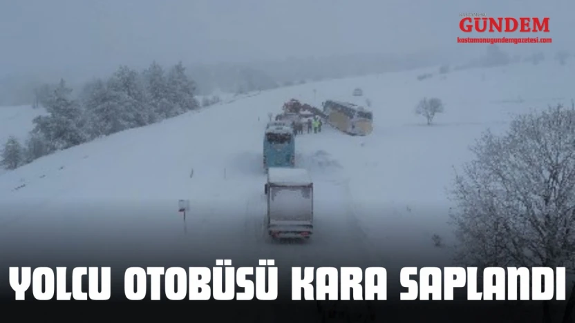 Yolcu Otobüsü Kara Saplandı