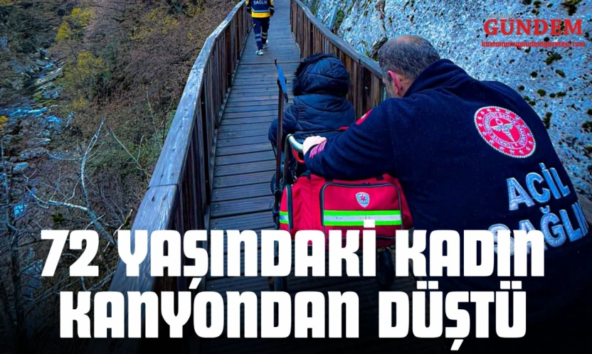 72 Yaşındaki Kadın Kanyondan Düştü