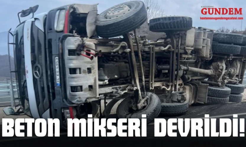 Beton Mikseri Devrildi!