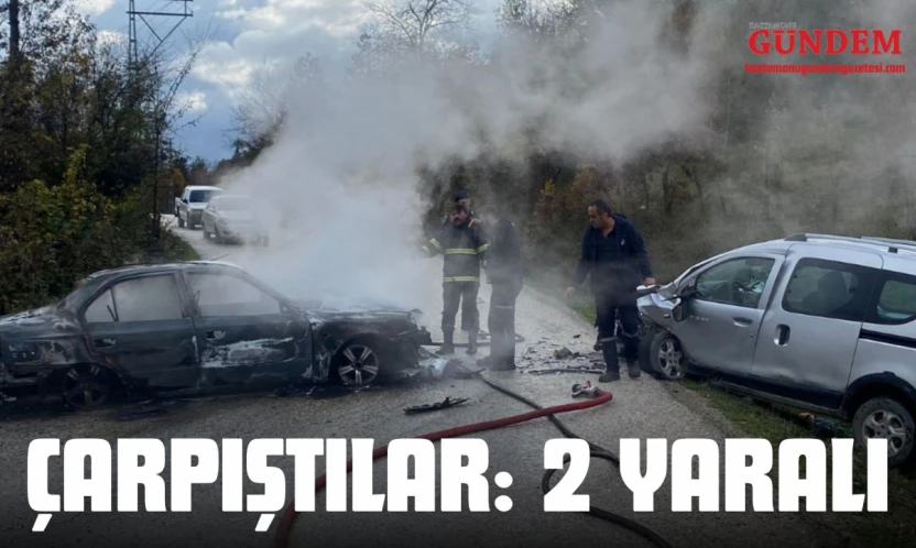 Çarpıştılar: 2 Yaralı